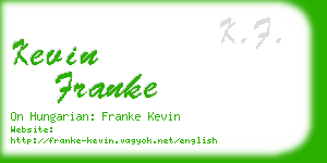 kevin franke business card